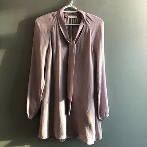 Lilac Puff Sleeve V-Neck Talula Mini Dress